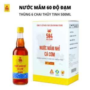 Nước mắm 584 Nha Trang 60 độ đạm - Thùng 6 Chai thủy tinh 500ml - T0560