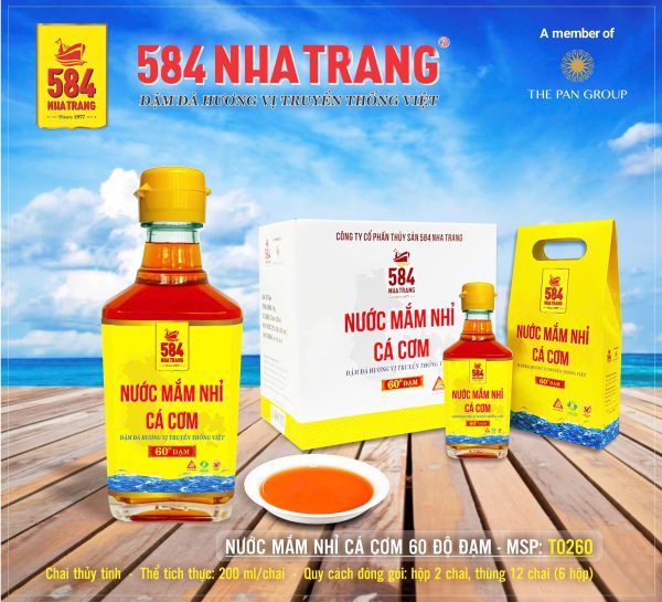 Nước mắm Nhỉ Cá cơm 584 Nha Trang - 60 độ đạm (200 ml) - T0260