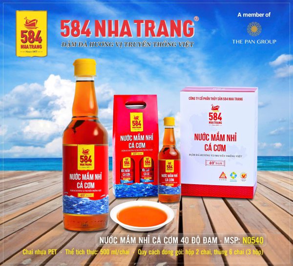 Nước mắm 584 Nha Trang 40 độ đạm (500 ml) - Thùng 6 chai - N0540