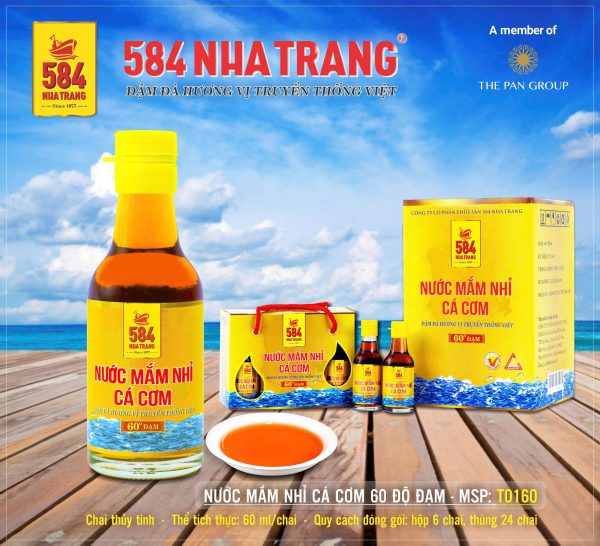 Nước mắm Nhỉ Cá cơm 584 Nha Trang - 60 độ đạm (60 ml)