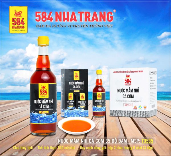 Nước mắm Nhỉ Cá cơm 584 Nha Trang - 35 độ đạm (510 ml) - T0535