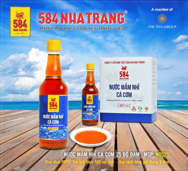 Nước mắm 584 Nha Trang 25 độ đạm (500 ml) - Thùng 6 chai - N0525