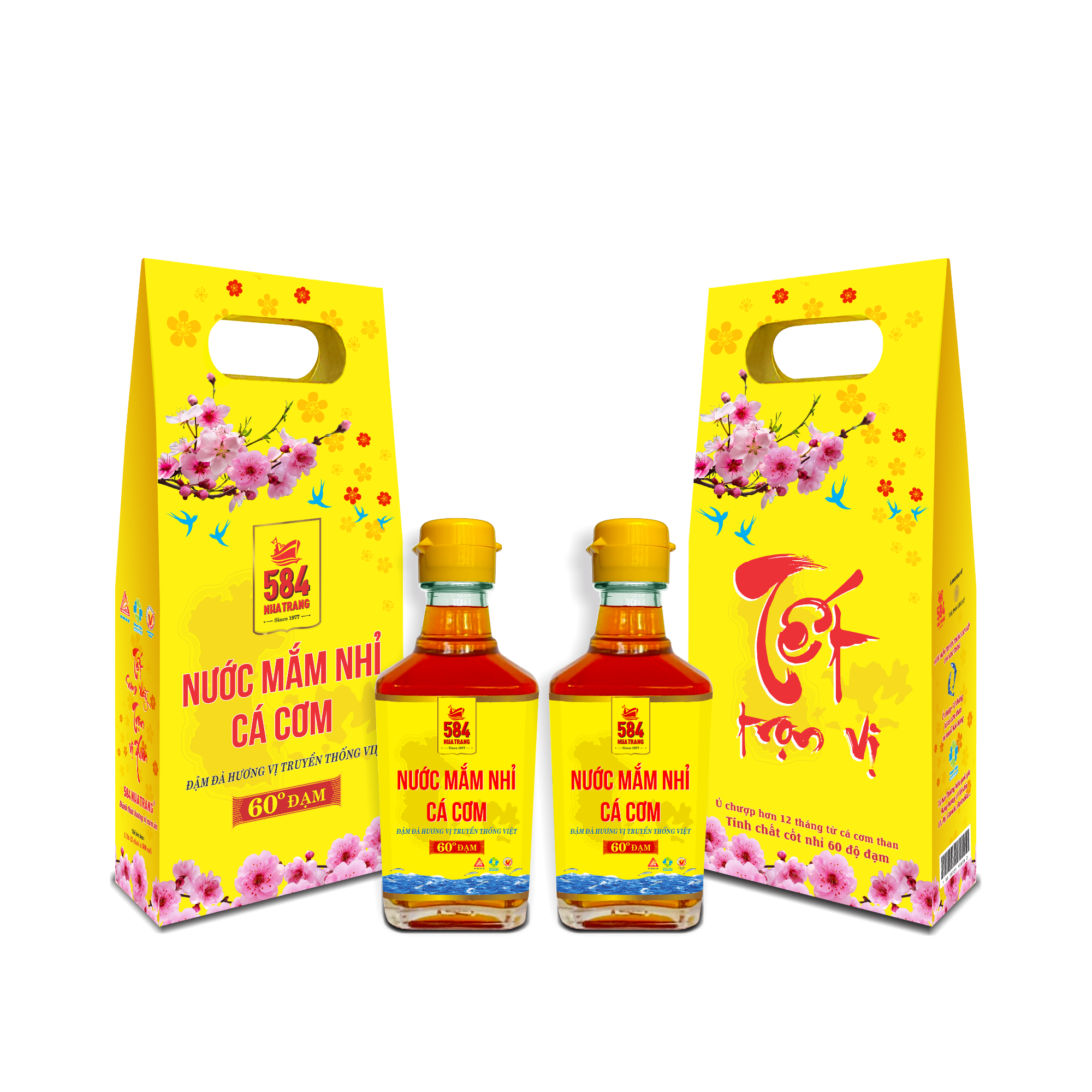 Nước mắm 584 Nha Trang 60 độ đạm 200ml - Thùng 6 chai - T0260