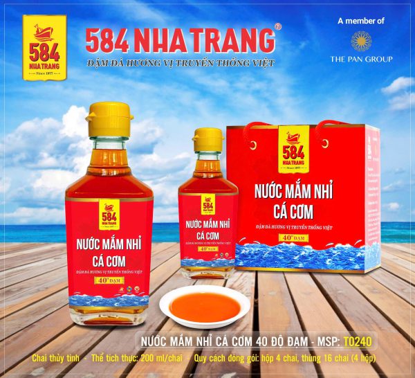Nước mắm Nhỉ Cá cơm 584 Nha Trang - 40 độ đạm (200 ml) - T0240