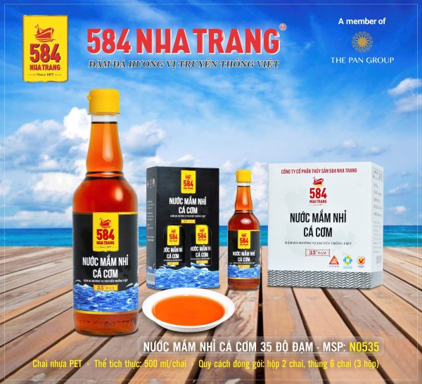 Nước mắm Nhỉ Cá cơm 584 Nha Trang - 35 độ đạm (500 ml) - N0535