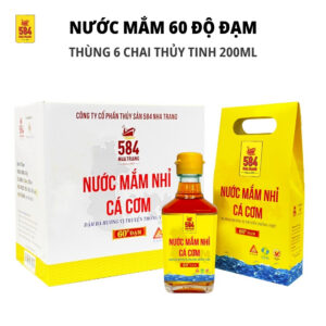 Nước mắm 584 Nha Trang 60 độ đạm 200ml - Thùng 6 chai - T0260