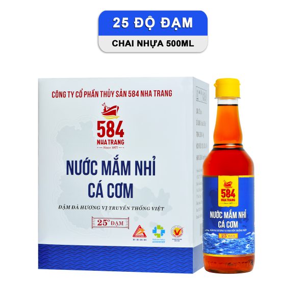 Nước mắm 584 Nha Trang 25 độ đạm (500 ml) - Thùng 6 chai - N0525