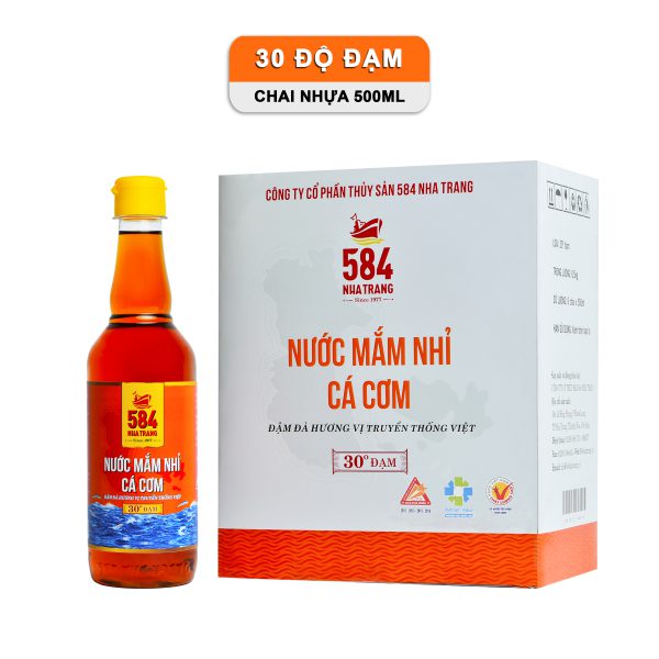 Nước mắm 584 Nha Trang 30 độ đạm (500 ml) - Thùng 6 chai - N0530