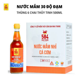 Nước mắm 584 Nha Trang 30 độ đạm - Thùng 6 chai thủy tinh 500ml - T0530