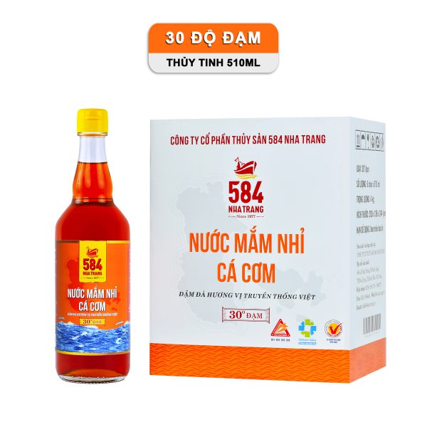 Nước mắm 584 Nha Trang 30 độ đạm (510 ml) - Thùng 6 chai - T0530