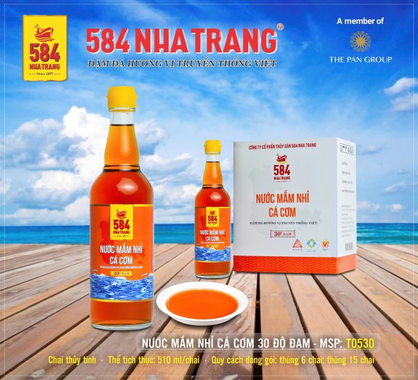 Nước mắm Nhỉ Cá cơm 584 Nha Trang - 30 độ đạm (510 ml) - T0530