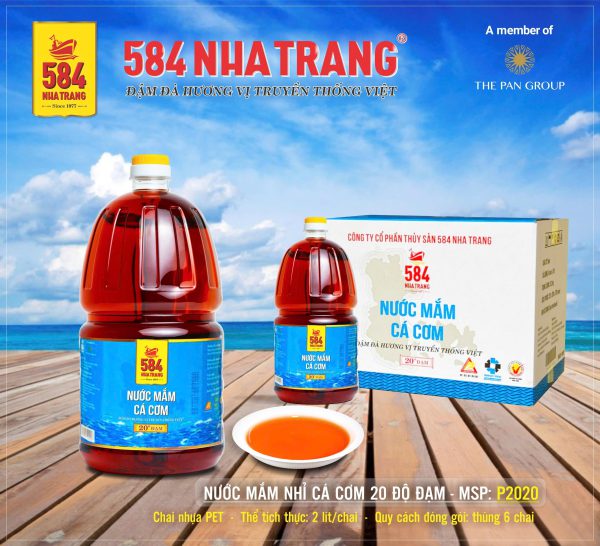 Nước mắm Cá cơm 584 Nha Trang - 20 độ đạm (2 Lít) - P2020