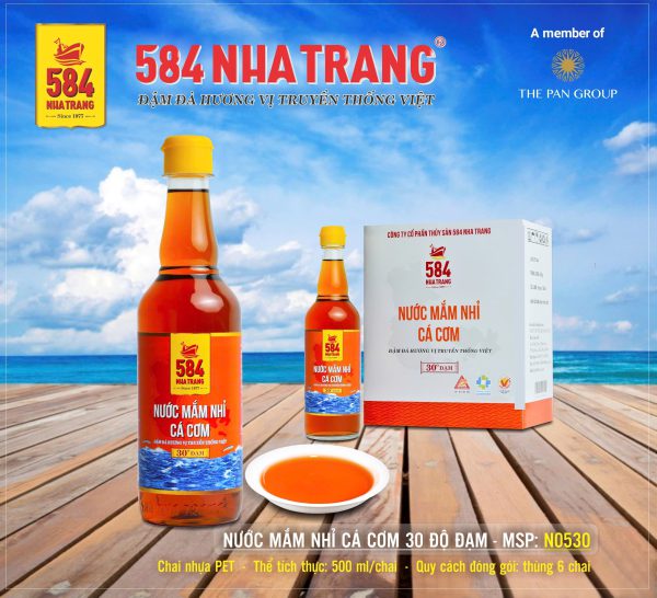 Nước mắm Nhỉ Cá cơm 584 Nha Trang - 30 độ đạm (500 ml) - N0530