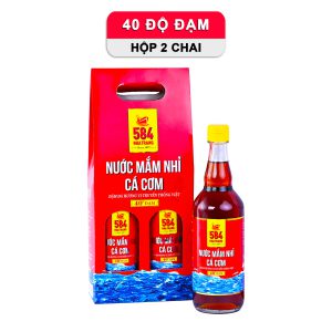 Nước mắm 584 Nha Trang 40 độ đạm - Hộp 2 Chai Thủy Tinh (510 ml) T0540-2